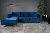 Luna Velour Sectional Sofa