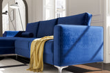 Luna Velour Sectional Sofa