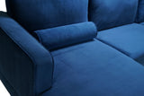 Luna Velour Sectional Sofa
