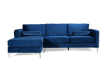 Luna Velour Sectional Sofa