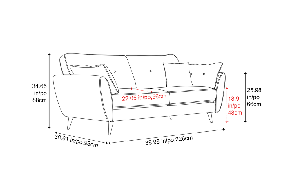 Valencia Maeve Velvet Fabric 4 Seater Sofa, Cream