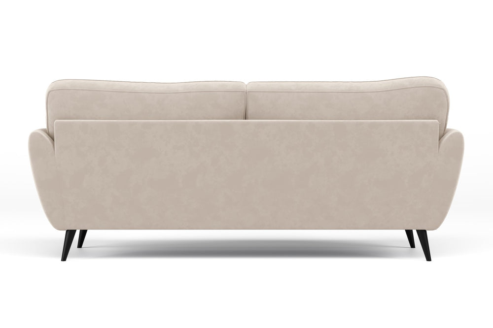 Valencia Maeve Velvet Fabric 4 Seater Sofa, Cream