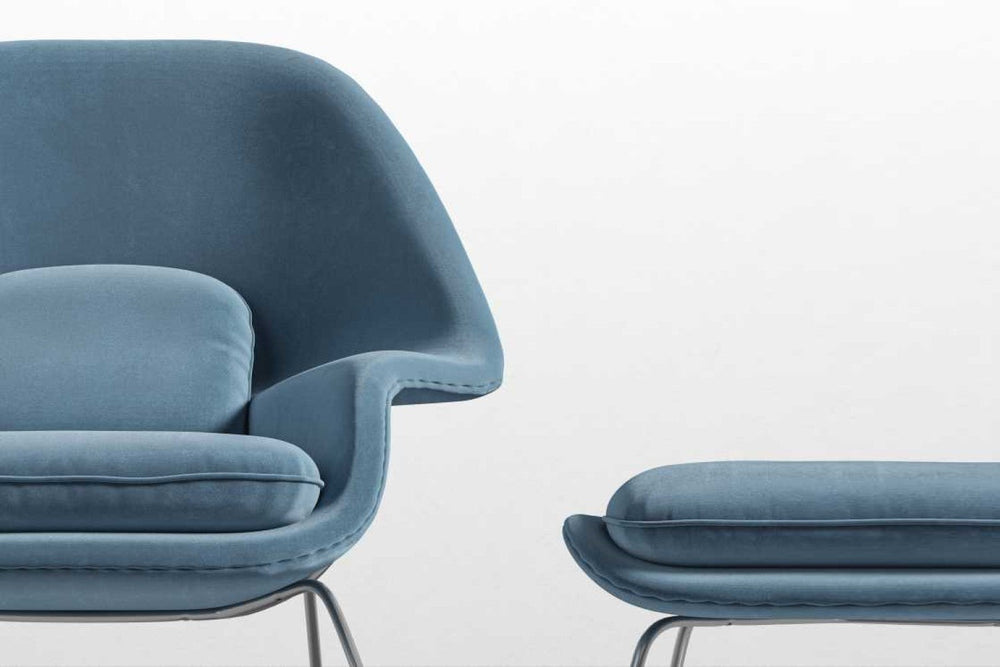 Valencia Marzena Cashmere Accent Chair, Blue Color