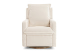 Milo Sheepskin-Finish Fabric Swivel Recliner Chair