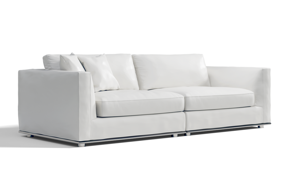 Valencia Astrid Fabric Wide Seat Sofa, White