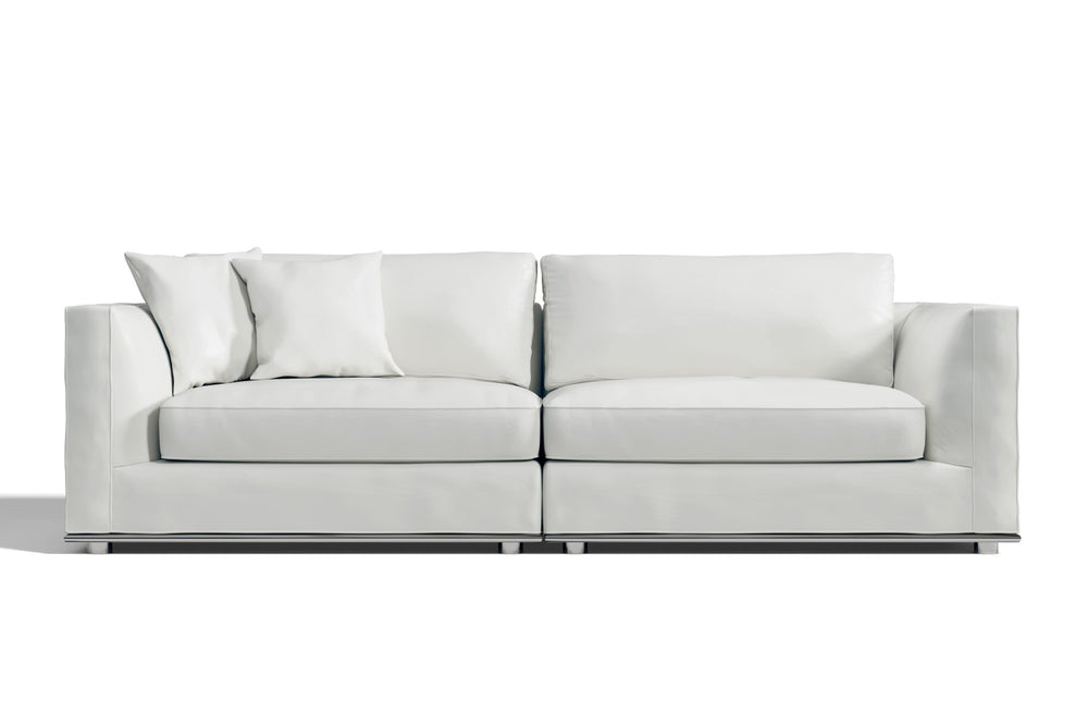 Valencia Astrid Fabric Wide Seat Sofa, White