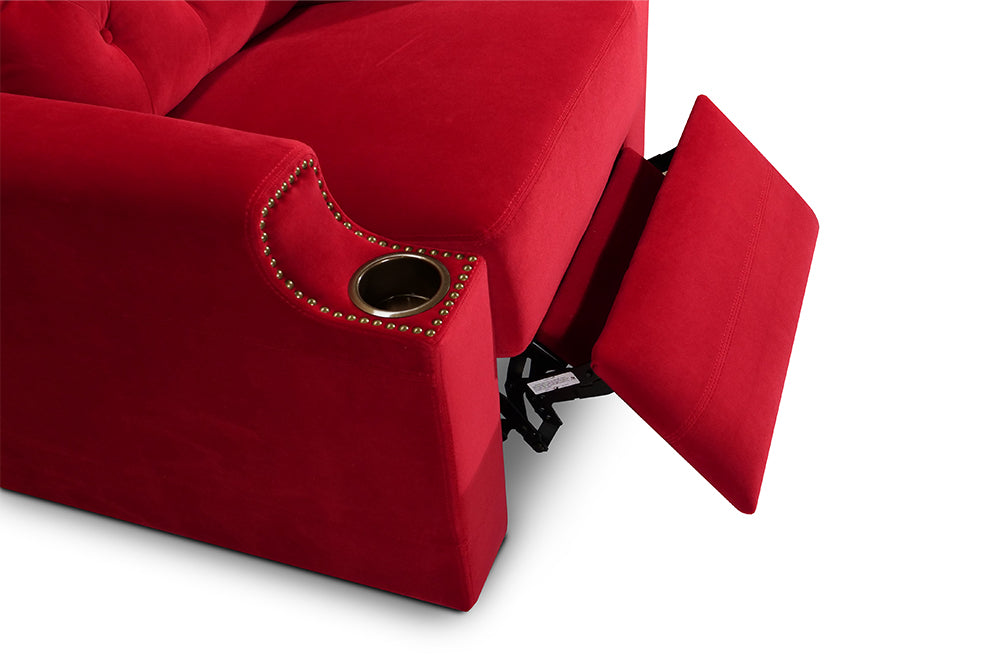 Moulin Velour Recliner Red