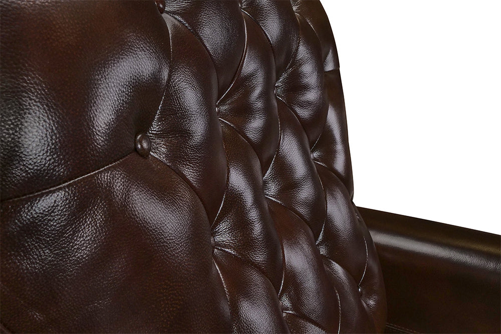 Moulin Leather Recliner Dark Chocolate