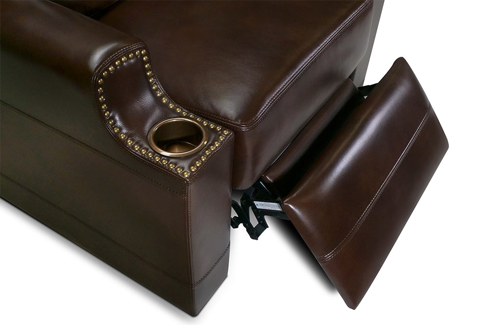 Moulin Leather Recliner Dark Chocolate