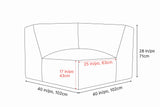 Nathan Leather Corner Sofa Module