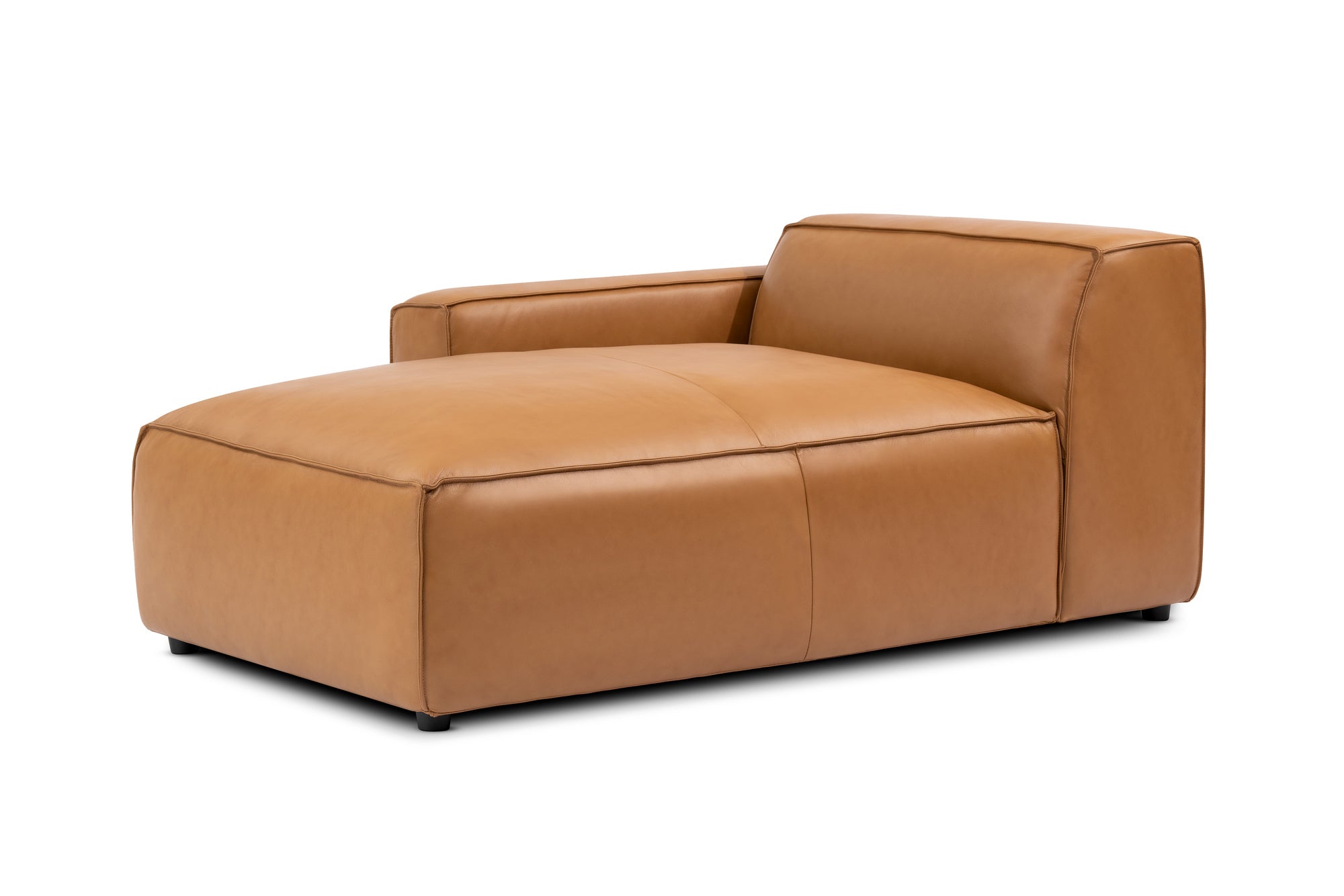 Nathan Leather Left Chaise Sofa Module