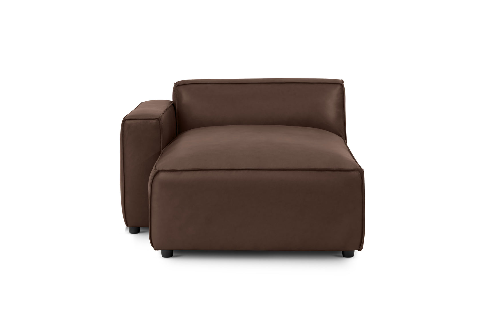 Nathan Leather Left Chaise Sofa Module