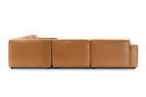 Nathan Leather Modular Corner Sectional Sofa