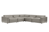 Nathan Leather Modular Corner Sectional Sofa