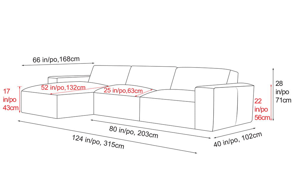 Valencia Nathan Full Aniline Leather Lounge Modular Sofa, Three Seats With Left Chaise, Dark Chocolate