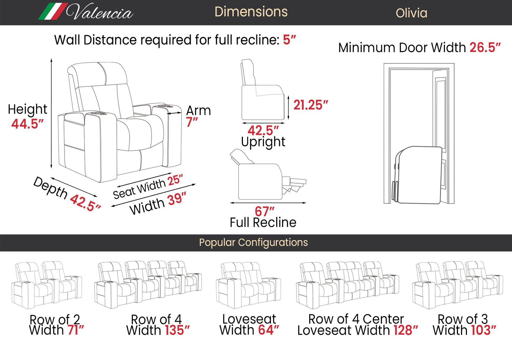 Olivia Home Theater Seating