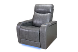 Glasgow Leather Recliner Grey