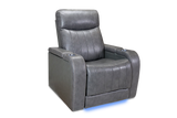 Glasgow Leather Recliner Navy Blue