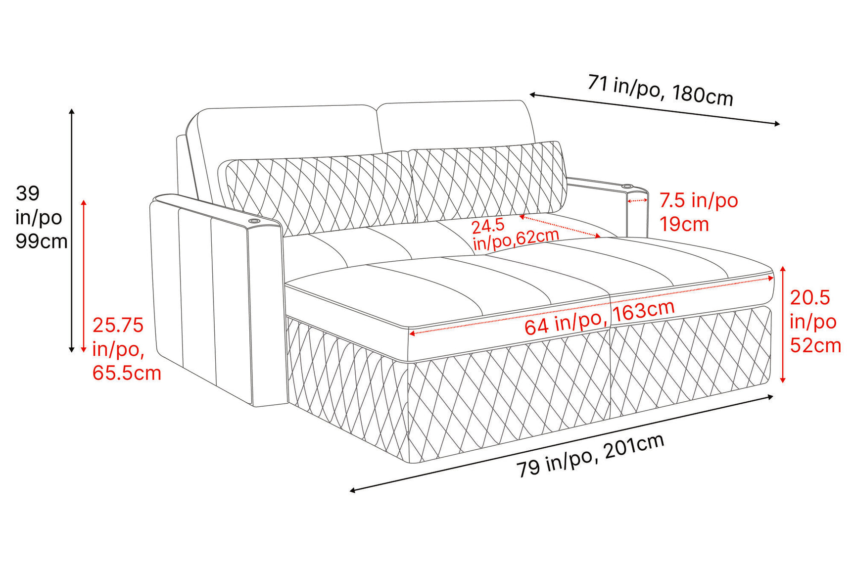 Pisa Leather Lounge Sectional