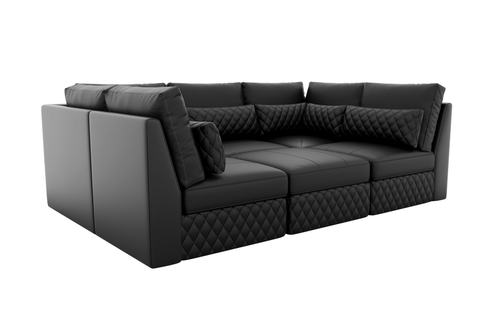 Valencia Pisa Top Grain Nappa 11000 Leather Lounge Sectional Sofa U S