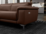 Pista Leather Reclining Sectional Sofa