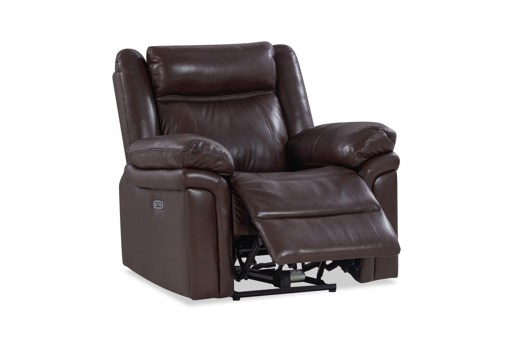 Valencia Charlie Leather Single Seat Recliner, Dark Chocolate Color