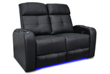 Valencia Verona Power Headrest Row of 2 Loveseat Black
