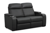 Valencia Bellagio Home Cinema Seating Power Recliner Row of 2 Loveseat, Black