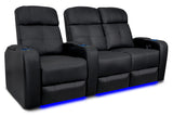 Valencia Verona Power Headrest Row of 3 Loveseat Right Black