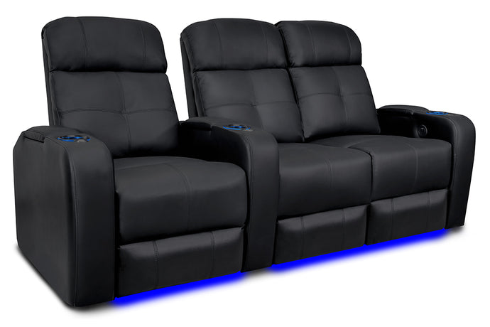 Valencia Verona Power Headrest Row of 3 Loveseat Right Black