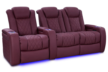 Valencia Tuscany Ultimate Luxury Edition Row of 3 Loveseat Right Burgundy