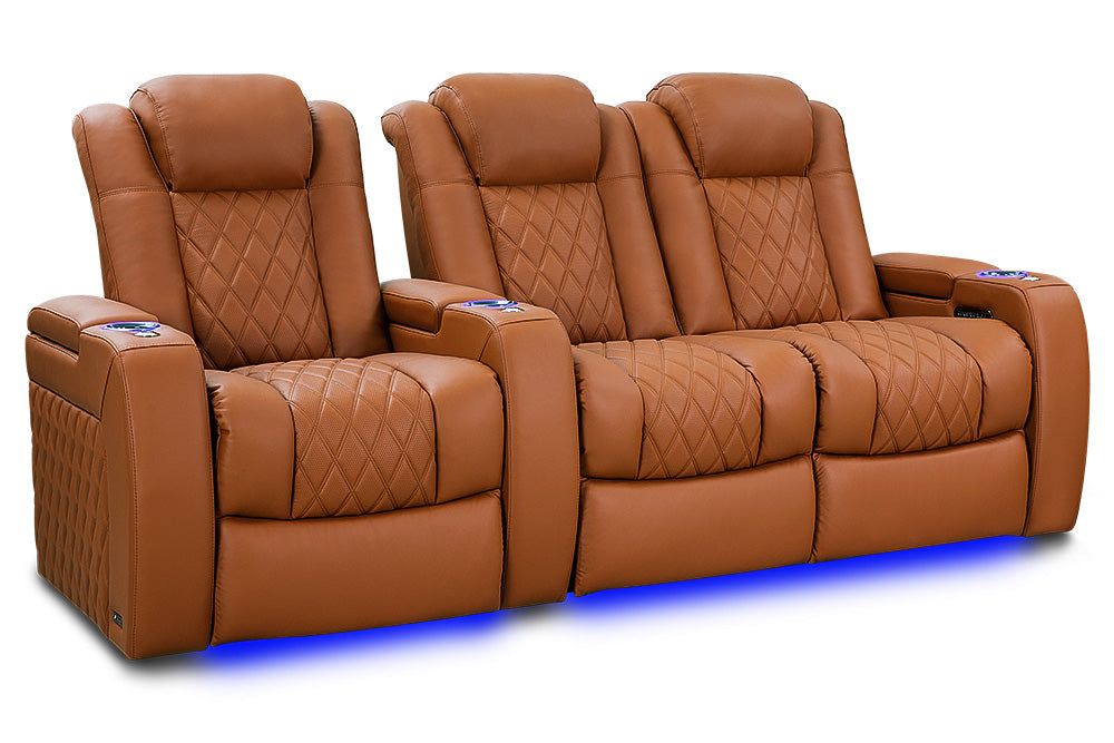 Valencia Tuscany Ultimate Luxury Edition Row of 3 Loveseat Right Royal Cognac