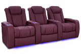 Valencia Tuscany Ultimate Luxury Edition Row of 3 Burgundy