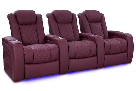 Valencia Tuscany Ultimate Luxury Edition Row of 3 Burgundy