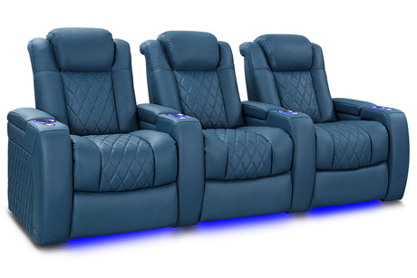 Valencia Tuscany Ultimate Luxury Edition Row of 3 Steel Blue