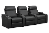 Valencia Bellagio Home Cinema Seating Manual Recliner Row of 3, Black