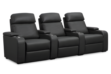 Valencia Bellagio Home Cinema Seating Power Recliner Set of 3, Black