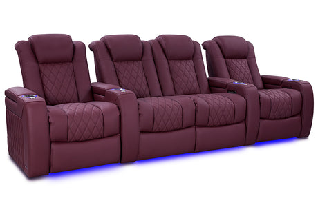 Valencia Tuscany Ultimate Luxury Edition Row of 4 Loveseat Center Burgundy