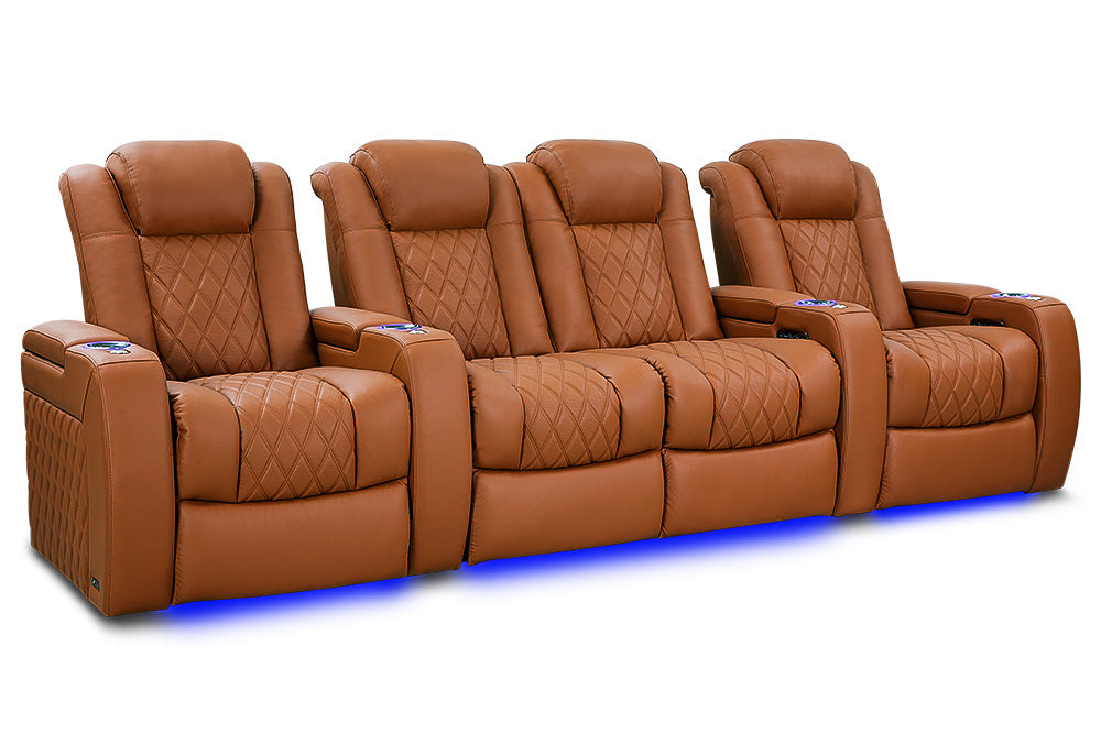 Valencia Tuscany Ultimate Luxury Edition Row of 4 Loveseat Center Royal Cognac
