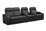 Valencia Bellagio Home Cinema Seating Power Recliner Row of 4 Loveseat Left, Black