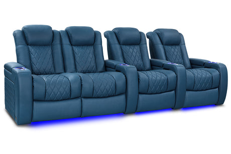 Valencia Tuscany Ultimate Luxury Edition Row of 4 Loveseat Left Steel Blue