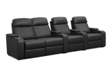 Valencia Bellagio Home Cinema Seating Manual Recliner Row of 4 Loveseat Left, Black