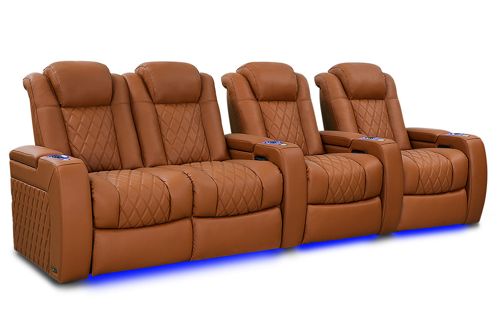 Valencia Tuscany Ultimate Luxury Edition Row of 4 Loveseat Left Royal Cognac