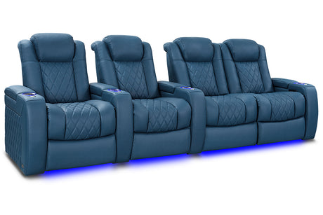 Valencia Tuscany Ultimate Luxury Edition Row of 4 Loveseat Right Steel Blue