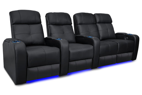 Valencia Verona Power Headrest Row of 4 Loveseat Right Black