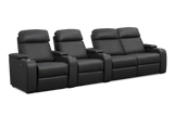 Valencia Bellagio Home Cinema Seating Manual Recliner Row of 4 Loveseat Right, Black