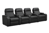 Valencia Bellagio Home Cinema Seating Power Recliner Row of 4, Black