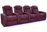 Valencia Tuscany Ultimate Luxury Edition Row of 4 Burgundy