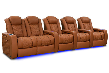 Valencia Tuscany Ultimate Luxury Edition Row of 5 Loveseat Left Royal Cognac