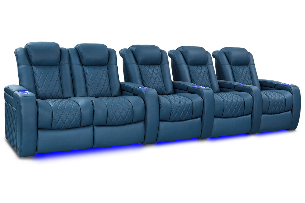 Valencia Tuscany Ultimate Luxury Edition Row of 5 Loveseat Left Steel Blue